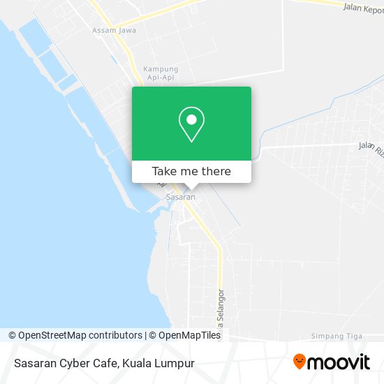 Sasaran Cyber Cafe map