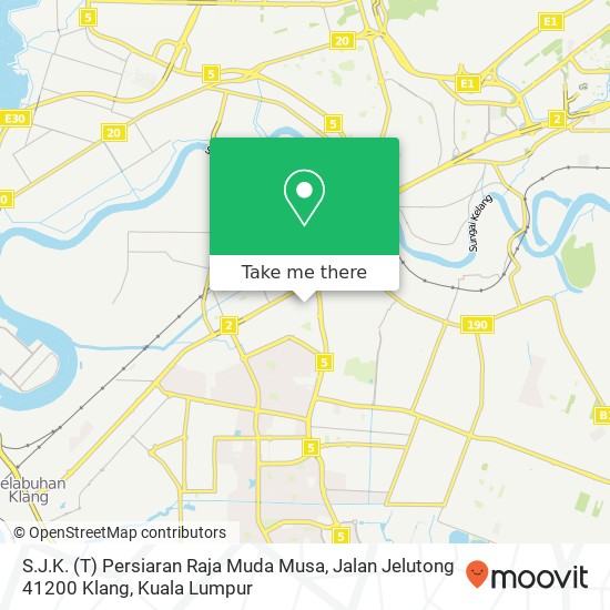 S.J.K. (T) Persiaran Raja Muda Musa, Jalan Jelutong 41200 Klang map