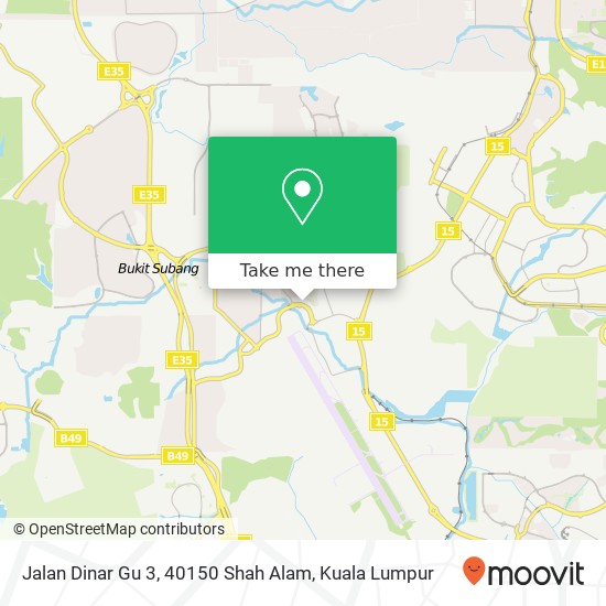 Jalan Dinar Gu 3, 40150 Shah Alam map