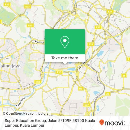 Super Education Group, Jalan 5 / 109F 58100 Kuala Lumpur map