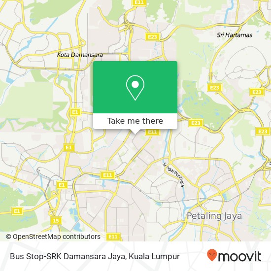 Peta Bus Stop-SRK Damansara Jaya