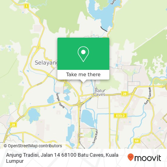 Peta Anjung Tradisi, Jalan 14 68100 Batu Caves