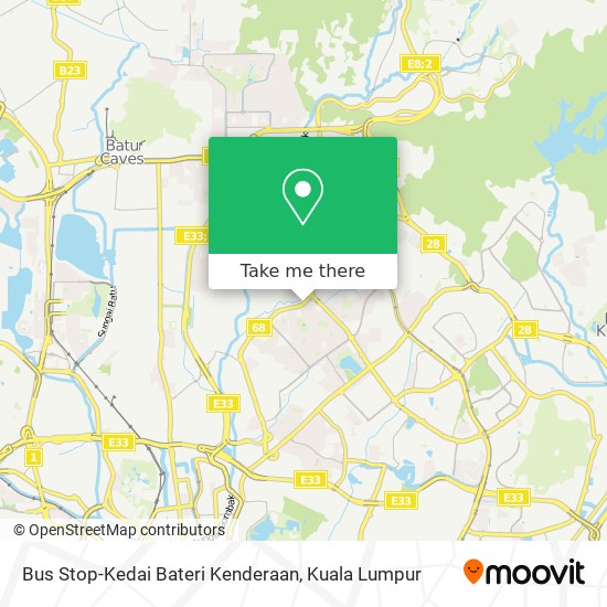 Bus Stop-Kedai Bateri Kenderaan map