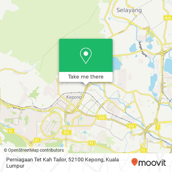 Peta Perniagaan Tet Kah Tailor, 52100 Kepong