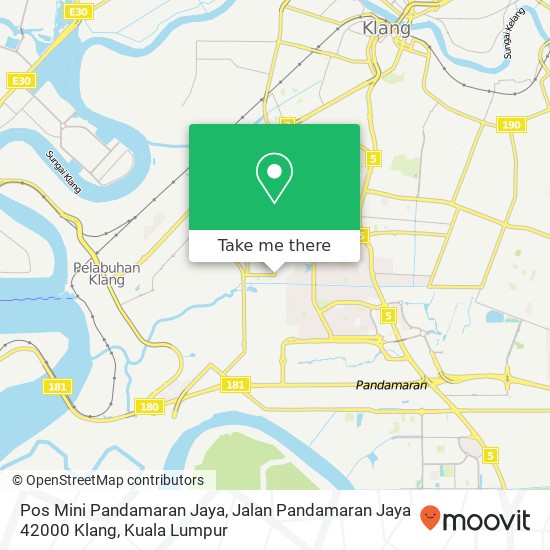 Pos Mini Pandamaran Jaya, Jalan Pandamaran Jaya 42000 Klang map