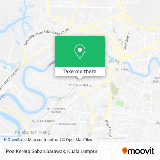 Pos Kereta Sabah Sarawak map