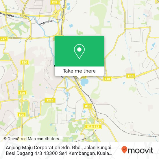 Peta Anjung Maju Corporation Sdn. Bhd., Jalan Sungai Besi Dagang 4 / 3 43300 Seri Kembangan