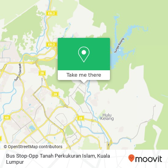 Peta Bus Stop-Opp Tanah Perkukuran Islam