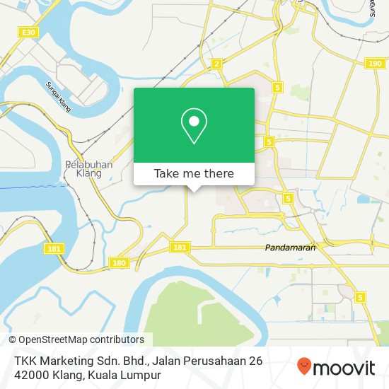 Peta TKK Marketing Sdn. Bhd., Jalan Perusahaan 26 42000 Klang