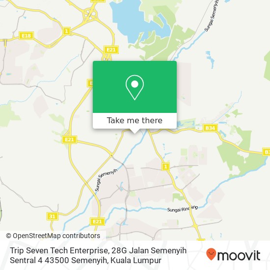 Peta Trip Seven Tech Enterprise, 28G Jalan Semenyih Sentral 4 43500 Semenyih