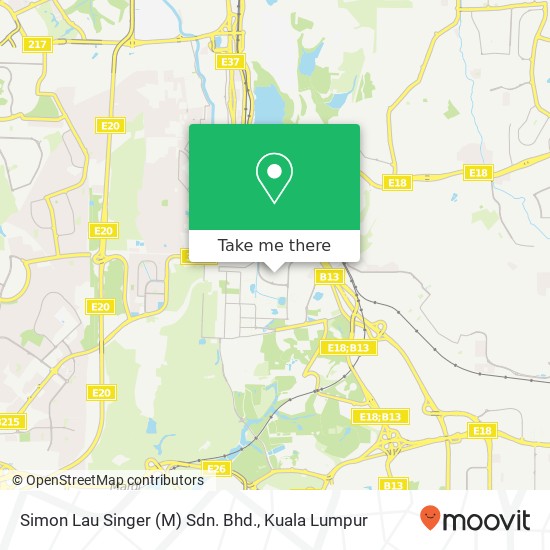 Simon Lau Singer (M) Sdn. Bhd. map