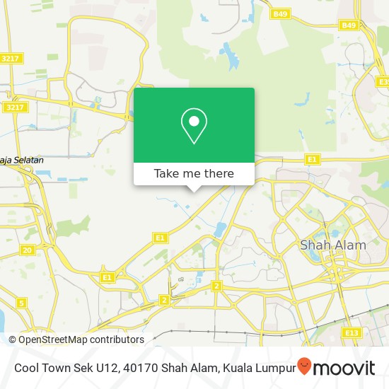 Cool Town Sek U12, 40170 Shah Alam map