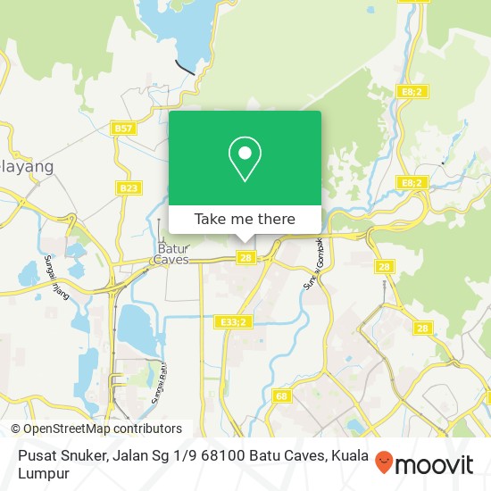 Pusat Snuker, Jalan Sg 1 / 9 68100 Batu Caves map
