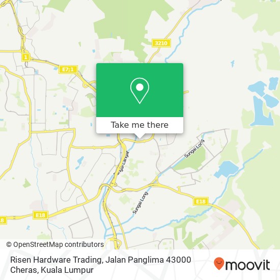 Risen Hardware Trading, Jalan Panglima 43000 Cheras map