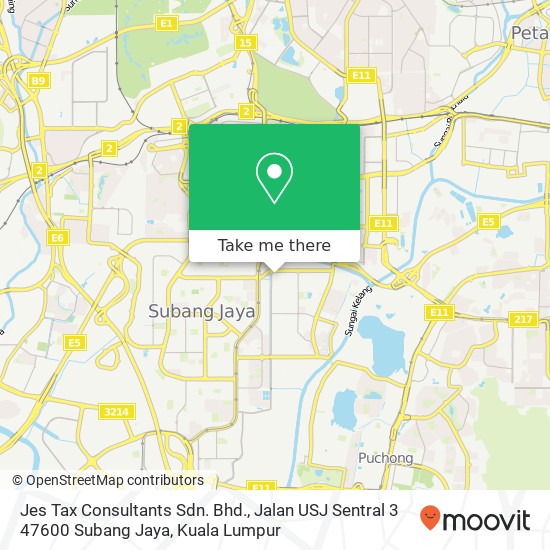 Jes Tax Consultants Sdn. Bhd., Jalan USJ Sentral 3 47600 Subang Jaya map