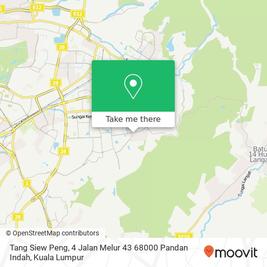 Peta Tang Siew Peng, 4 Jalan Melur 43 68000 Pandan Indah