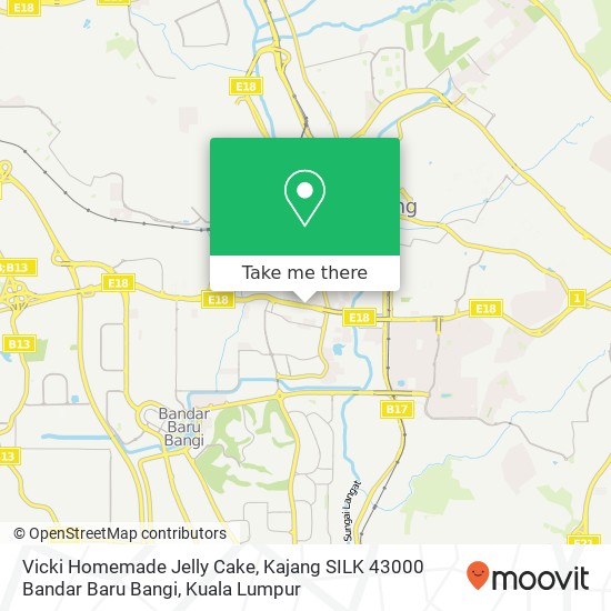 Peta Vicki Homemade Jelly Cake, Kajang SILK 43000 Bandar Baru Bangi