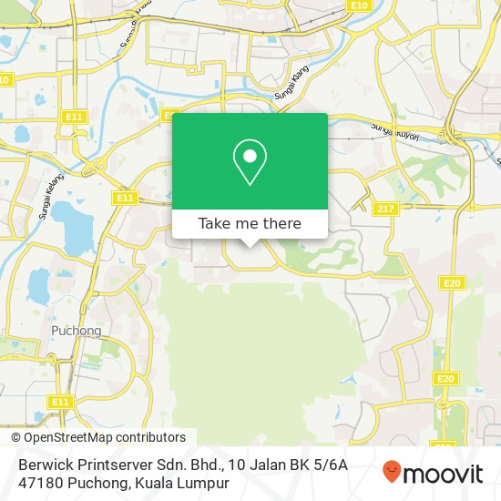 Peta Berwick Printserver Sdn. Bhd., 10 Jalan BK 5 / 6A 47180 Puchong