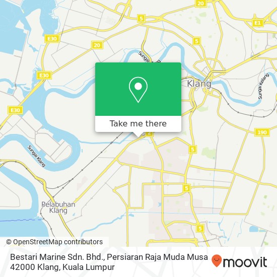 Bestari Marine Sdn. Bhd., Persiaran Raja Muda Musa 42000 Klang map
