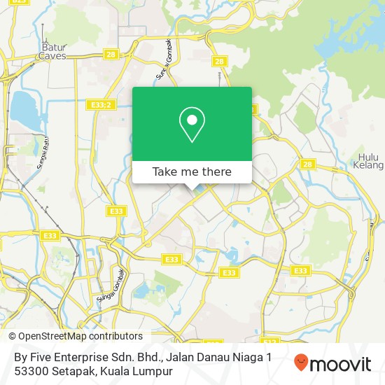 Peta By Five Enterprise Sdn. Bhd., Jalan Danau Niaga 1 53300 Setapak