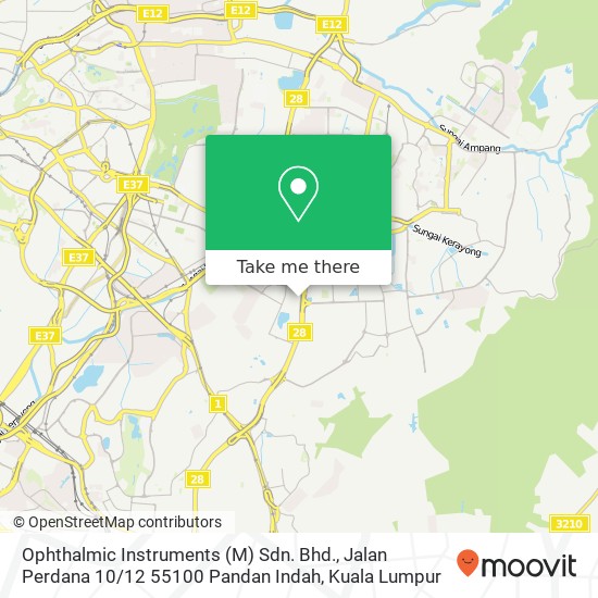 Ophthalmic Instruments (M) Sdn. Bhd., Jalan Perdana 10 / 12 55100 Pandan Indah map