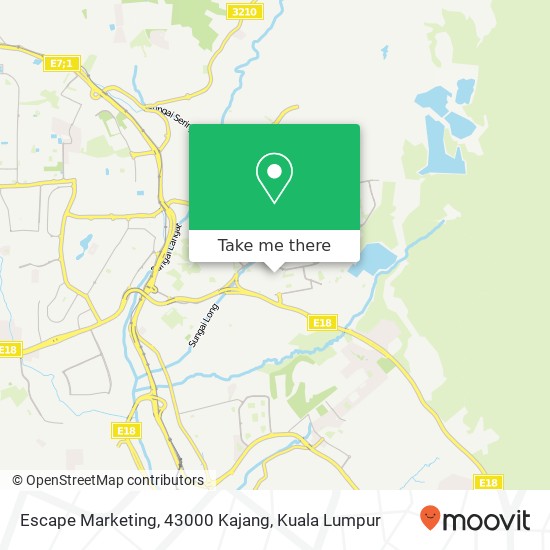 Peta Escape Marketing, 43000 Kajang
