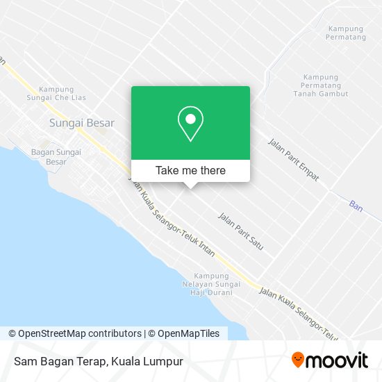 Sam Bagan Terap, 45300 Sungai Besar map