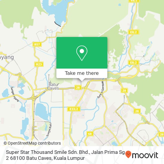 Super Star Thousand Smile Sdn. Bhd., Jalan Prima Sg 2 68100 Batu Caves map