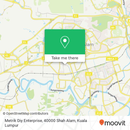 Peta Metrik Diy Enterprise, 40000 Shah Alam