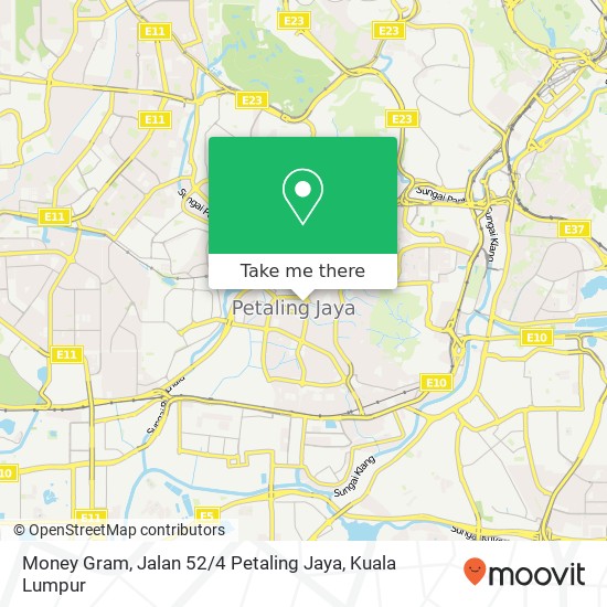 Peta Money Gram, Jalan 52 / 4 Petaling Jaya