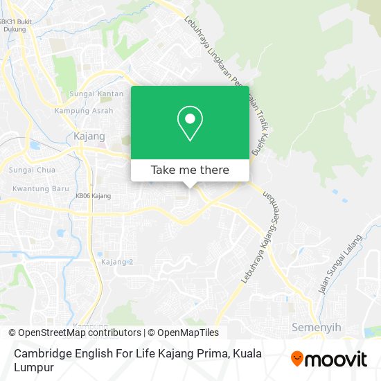 Cambridge English For Life Kajang Prima map