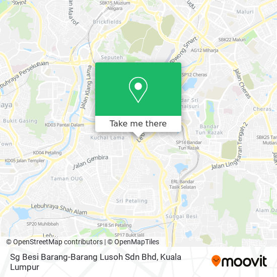 Sg Besi Barang-Barang Lusoh Sdn Bhd map
