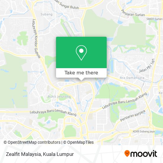 Peta Zealfit Malaysia