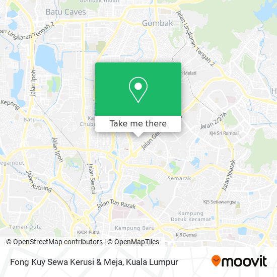 Peta Fong Kuy Sewa Kerusi & Meja
