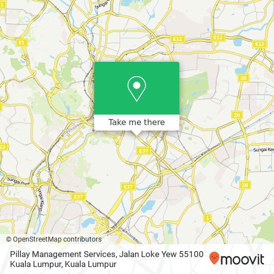 Pillay Management Services, Jalan Loke Yew 55100 Kuala Lumpur map