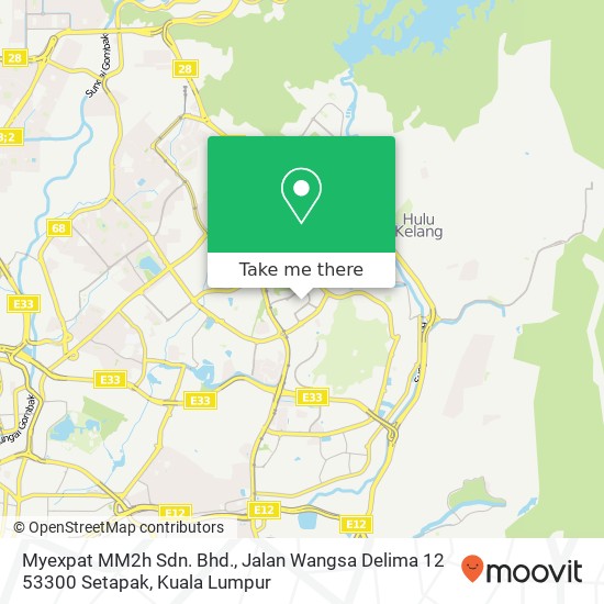 Peta Myexpat MM2h Sdn. Bhd., Jalan Wangsa Delima 12 53300 Setapak