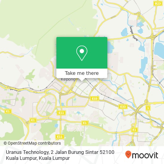 Uranus Technology, 2 Jalan Burung Sintar 52100 Kuala Lumpur map