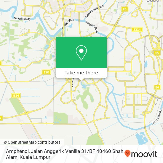 Peta Amphenol, Jalan Anggerik Vanilla 31 / BF 40460 Shah Alam