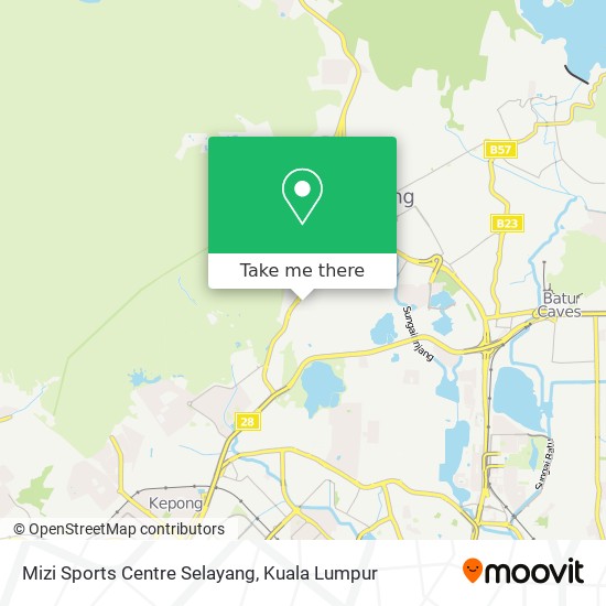 Peta Mizi Sports Centre Selayang