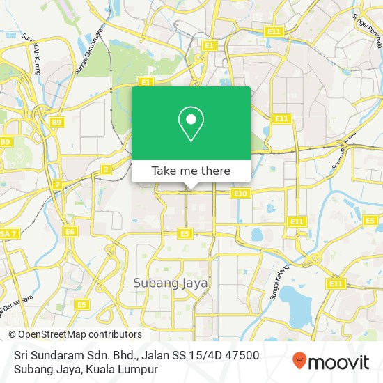 Sri Sundaram Sdn. Bhd., Jalan SS 15 / 4D 47500 Subang Jaya map