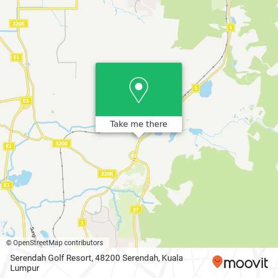 Peta Serendah Golf Resort, 48200 Serendah