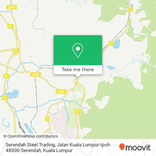 Peta Serendah Steel Trading, Jalan Kuala Lumpur-Ipoh 48000 Serendah