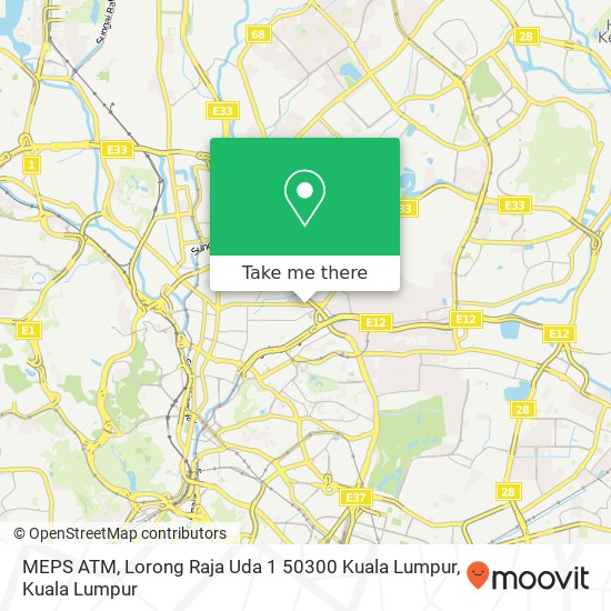 Peta MEPS ATM, Lorong Raja Uda 1 50300 Kuala Lumpur