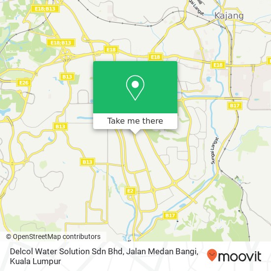 Delcol Water Solution Sdn Bhd, Jalan Medan Bangi map