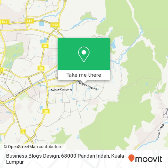 Business Blogs Design, 68000 Pandan Indah map