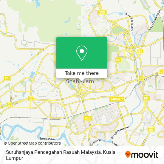 Peta Suruhanjaya Pencegahan Rasuah Malaysia