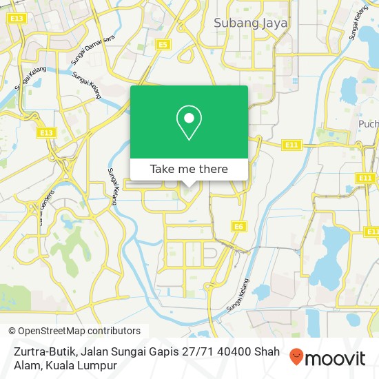 Zurtra-Butik, Jalan Sungai Gapis 27 / 71 40400 Shah Alam map