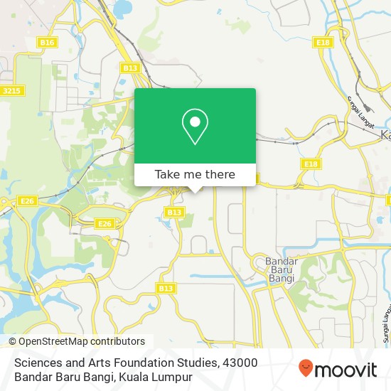 Sciences and Arts Foundation Studies, 43000 Bandar Baru Bangi map