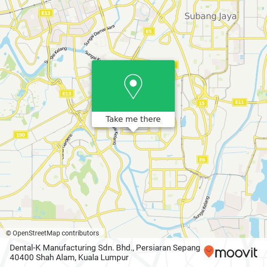 Dental-K Manufacturing Sdn. Bhd., Persiaran Sepang 40400 Shah Alam map