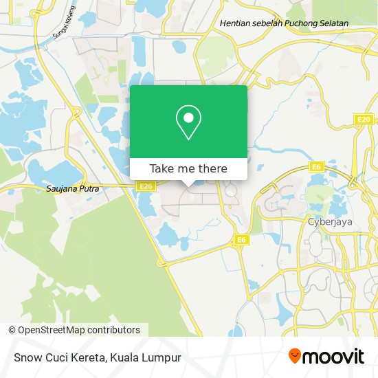 Snow Cuci Kereta map